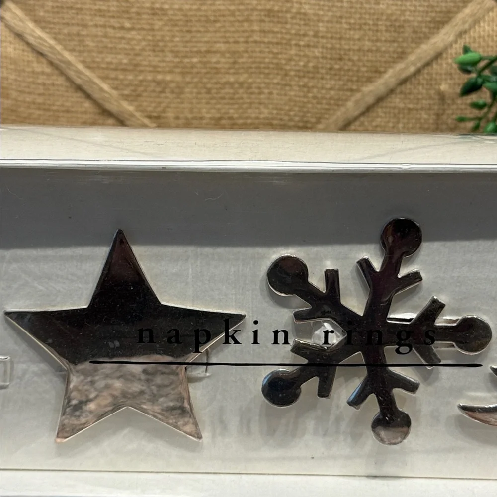 Pier 1 Napkin Ring Set with Holiday Shapes